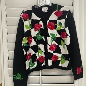 Just B  Rose sequined cardigan, size Large